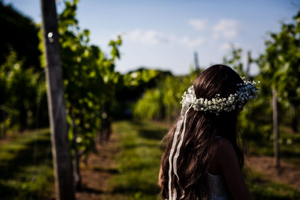 JAGstudios Photographer | Organic Connecticut Wedding|Flowergirl With Flower Headband
