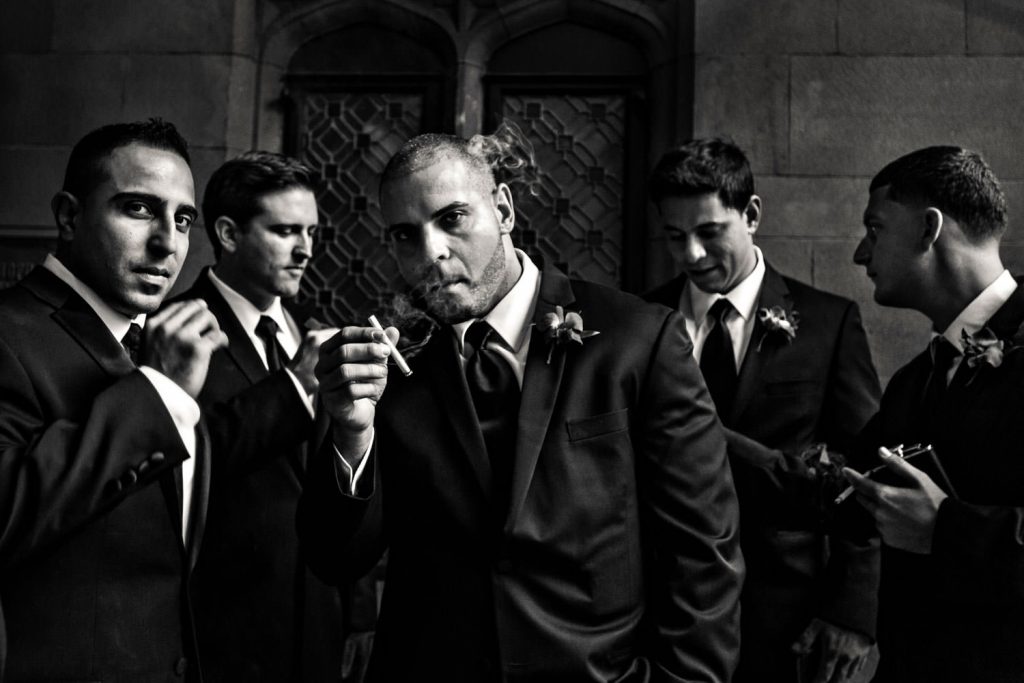 JAGstudios Photography | Worlds Best Wedding | Mens Black Wedding Suits